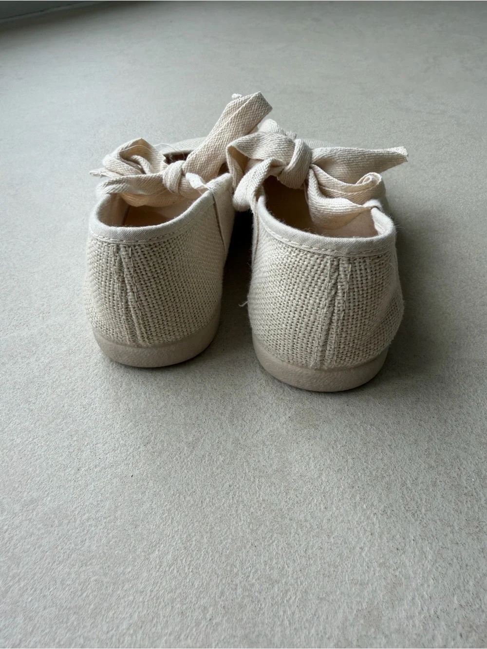 Kids Cream Bow Dress Flats